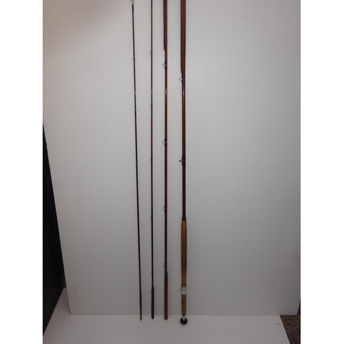 204 - Quantity of old cane fishing rods.