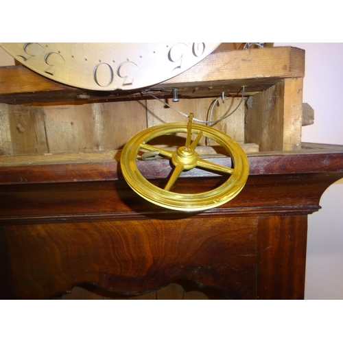 206 - John Elliott, Cork - A rare Cork early Georgian mahogany regulator long cased clock having large cir... 