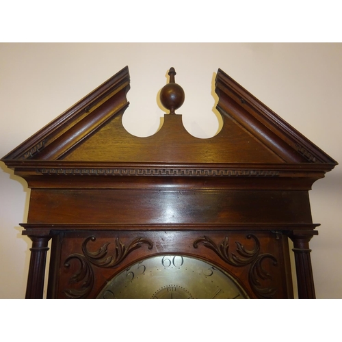 206 - John Elliott, Cork - A rare Cork early Georgian mahogany regulator long cased clock having large cir... 