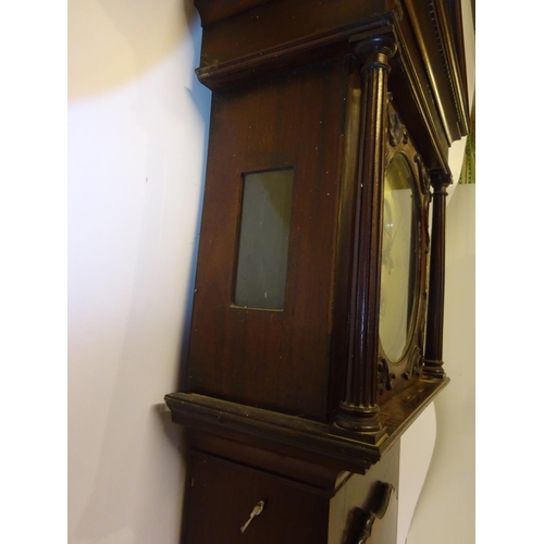 206 - John Elliott, Cork - A rare Cork early Georgian mahogany regulator long cased clock having large cir... 