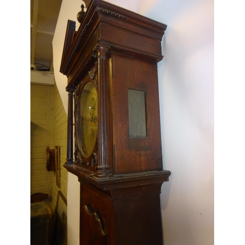 206 - John Elliott, Cork - A rare Cork early Georgian mahogany regulator long cased clock having large cir... 