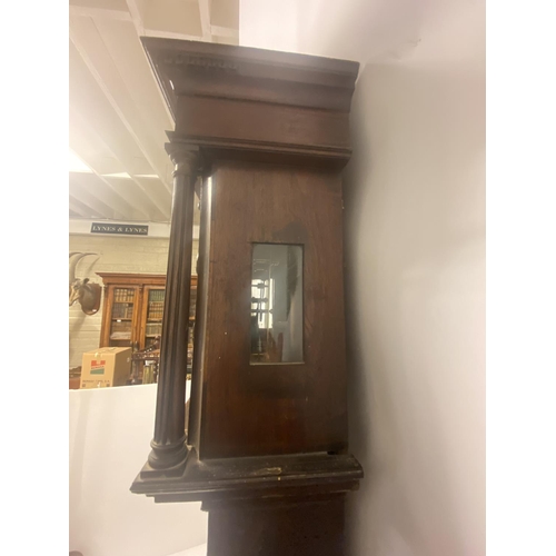 206 - John Elliott, Cork - A rare Cork early Georgian mahogany regulator long cased clock having large cir... 