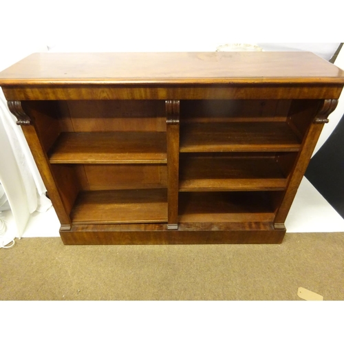 212 - Good antique mahogany bookshelves. circa 1860. (adjustable shelves) W. 126cm, D. 38cm, H. 92cm appro... 