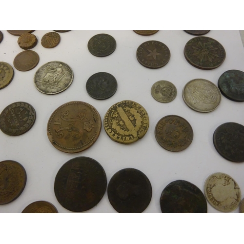 218 - A box of interesting old coins.