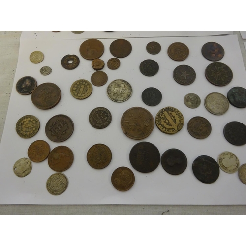 218 - A box of interesting old coins.