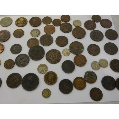 218 - A box of interesting old coins.