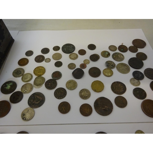 218 - A box of interesting old coins.