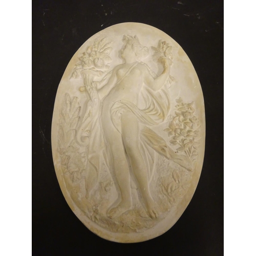 277 - Oval shaped conversatory plaque.