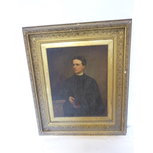 283 - James Butler Brennan ARHA 1825-1889,
Portrait of a Clergy man,
Signed and dated 1868,
53cm x42cm app... 