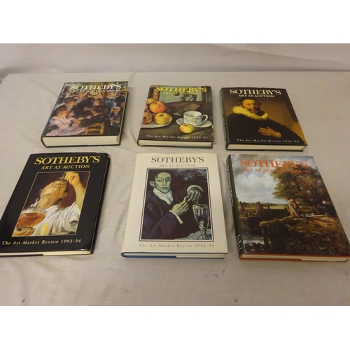 319 - A quantity of seven Sotheby's hardback Art Review books from 1989-1995 and an National Trust Studies... 