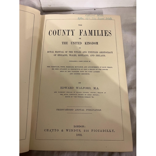 320 - Burkes Landed of Gentry for 1907 and 1937 together with the County Families of the United Kingdom by... 