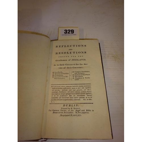 329 - Reflections and Resolutions Proper for the Gentlemen of Ireland, 1816. (1)