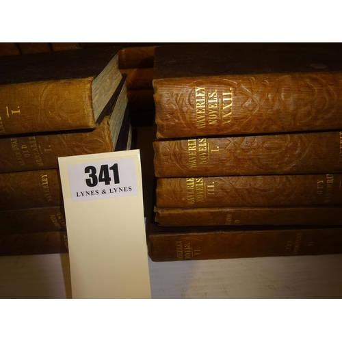 341 - A long run of Waverley Novels by Walter Scott plus The Edinburgh Review, 1835-1836.