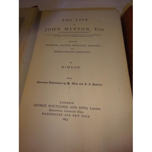 343 - The Life of John Mytton by Nimrod, 1893 plus Old Christmas and Bracebridge Hall by Washington Irvine... 