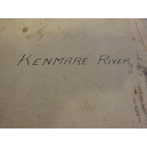 356 - Kenmare River - Large old linen backed map.