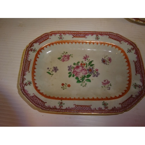 428 - Six antique Famille Rose base plates, various sizes.