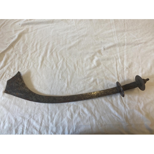 436 - Two Kora swords, Nepal/North India in need of some restoration. L. 67cm & 60cm.