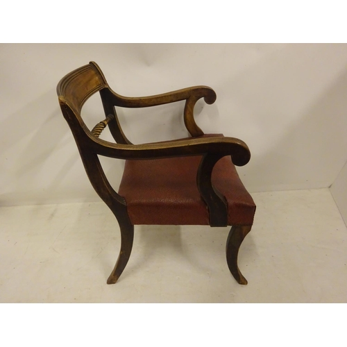 440 - Antique mahogany pedestal desk having lift up top over eight drawers together with a Cork Regency ca... 