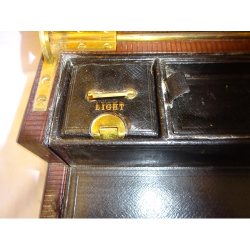 448 - A leather writing travelling box Capt. C. French, Hampshire Reg. together with a leather attache cas... 