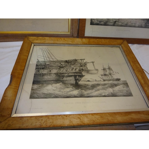 452 - A collection of black & white boat prints. 
*Please note large print has been withdrawn*