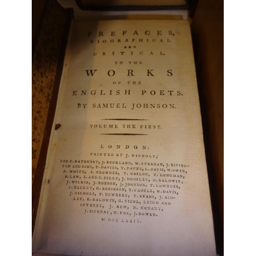 472 - Prefaces, Biographical and Critical to the Works of the English Poets by Samuel Johnson, 10 vols, 17... 