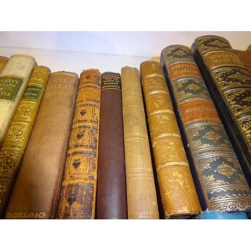 477 - Collection of leather bound English Literature.