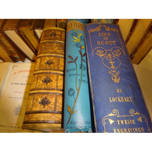 477 - Collection of leather bound English Literature.