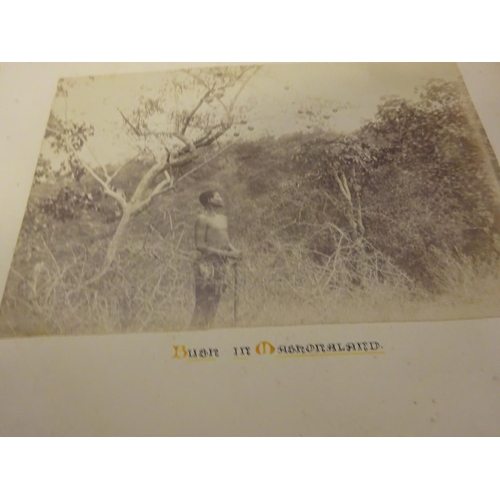 57 - Large old photograph album, stamped South Africa 1896-1897, interesting photos and other albums.