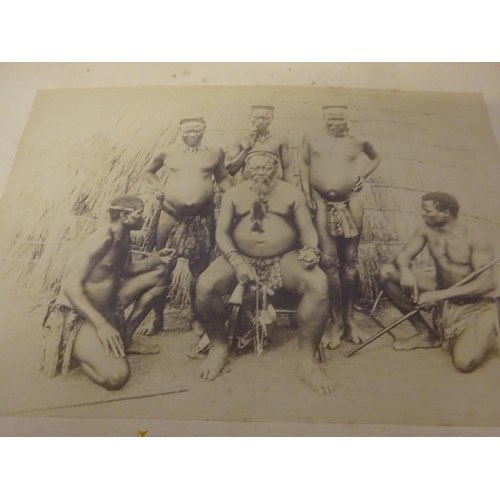 57 - Large old photograph album, stamped South Africa 1896-1897, interesting photos and other albums.