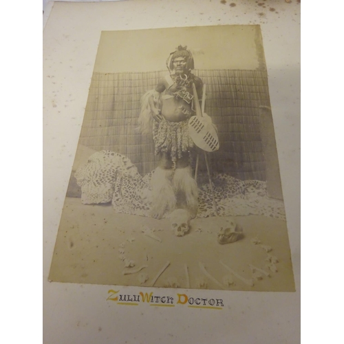 57 - Large old photograph album, stamped South Africa 1896-1897, interesting photos and other albums.