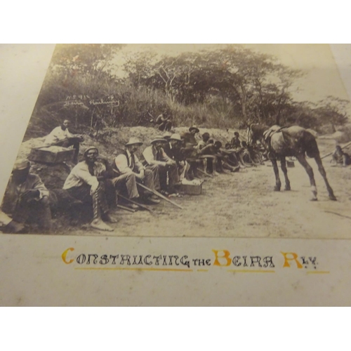 57 - Large old photograph album, stamped South Africa 1896-1897, interesting photos and other albums.