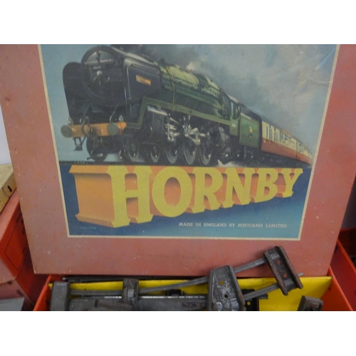 75 - Old Hornby train set as found.