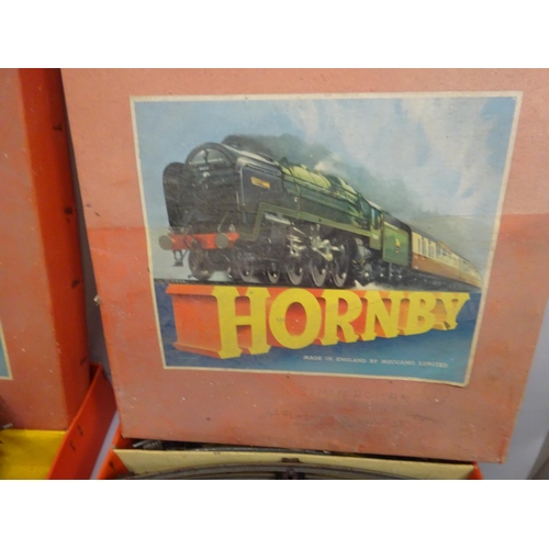 75 - Old Hornby train set as found.