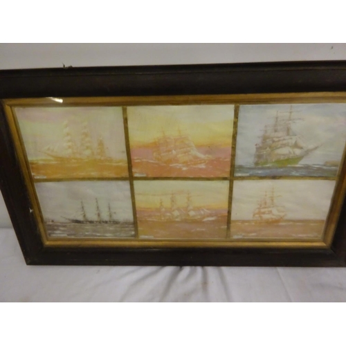 8 - Lot of framed pictures - tall ships, etc.