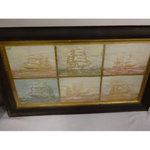 8 - Lot of framed pictures - tall ships, etc.