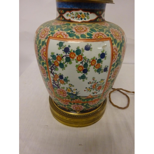 89 - Old Chinese vase lamp (needs re-wiring).