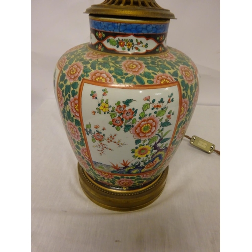 89 - Old Chinese vase lamp (needs re-wiring).