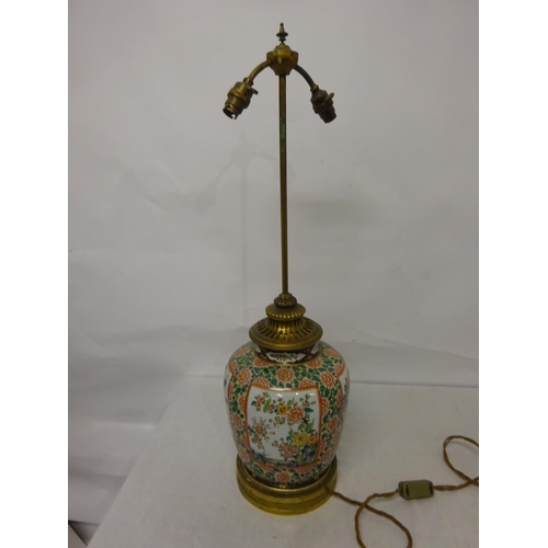 89 - Old Chinese vase lamp (needs re-wiring).