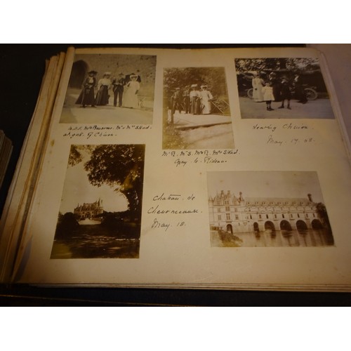 57 - Large old photograph album, stamped South Africa 1896-1897, interesting photos and other albums.