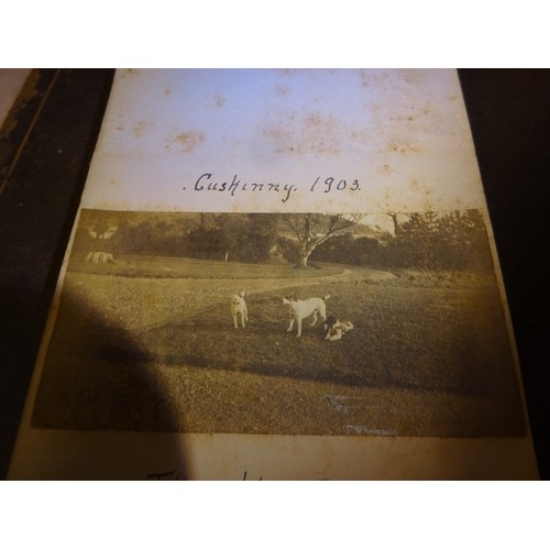 57 - Large old photograph album, stamped South Africa 1896-1897, interesting photos and other albums.