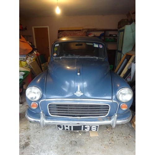 1 - A 1961 Morris Minor (1000) 4 door car, 55,000 miles (with the Peare family all its life). 
No collec... 