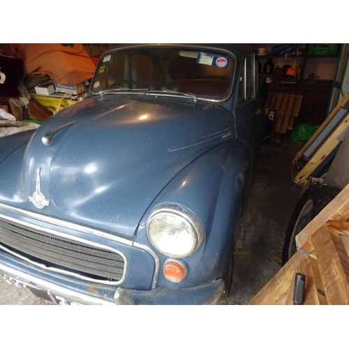 1 - A 1961 Morris Minor (1000) 4 door car, 55,000 miles (with the Peare family all its life). 
No collec... 