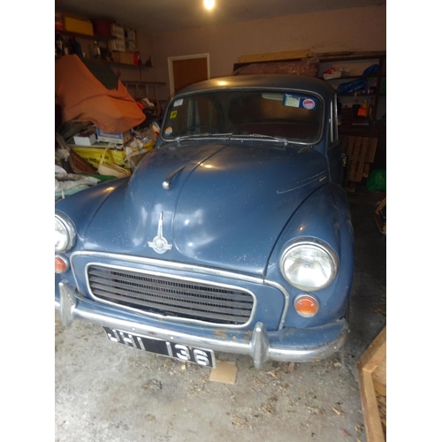 1 - A 1961 Morris Minor (1000) 4 door car, 55,000 miles (with the Peare family all its life). 
No collec... 