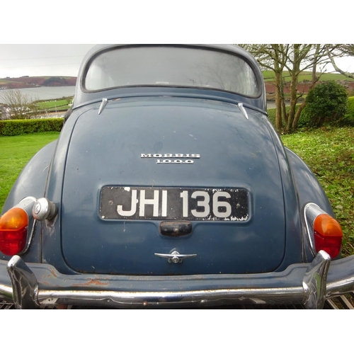 1 - A 1961 Morris Minor (1000) 4 door car, 55,000 miles (with the Peare family all its life). 
No collec... 