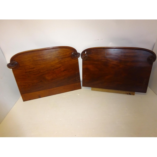 12 - Two 3ft antique mahogany bed ends. (good quality timber)