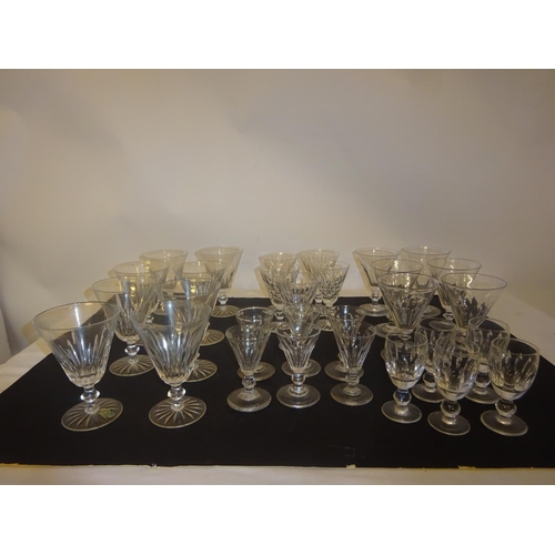 378 - A quantity of wine and sherry glasses, mainly Waterford.