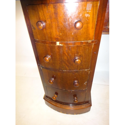 41 - Victorian mahogany dressing table fitted with 9 drawers. (needing attention) W. 137cm, D. 60cm, H. 8... 