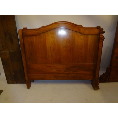 56 - Antique French walnut 4ft bed.