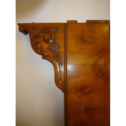 56 - Antique French walnut 4ft bed.