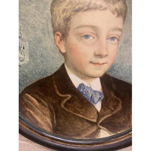 100 - Clonmel Interest - Large circular portrait of John Hopkins Phillips aged 13yrs and 5 months of Parkv... 